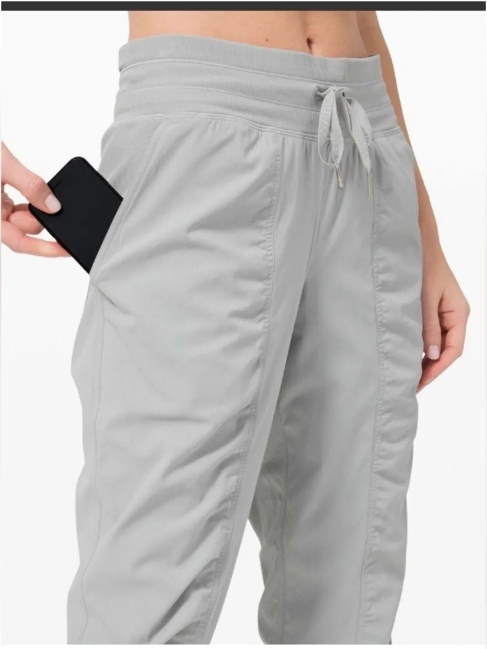 lululemon athletica Light Gray Drawstring Joggers